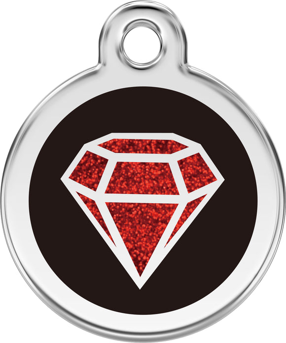 Enamel  Pet Tag - Ruby