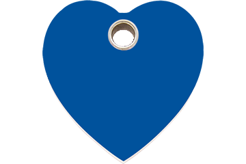 Plastic Pet ID Tag -  Heart (4 colours)