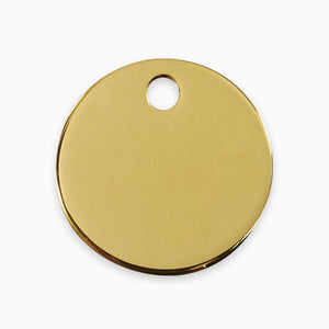 Brass Pet ID Tag Circle