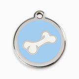 Enamel Dog ID Tag Bone  (11 colours)