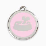 Enamel Dog ID Tag Bone In Bowl (11 colours)