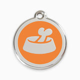 Enamel Dog ID Tag Bone In Bowl (11 colours)