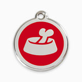 Enamel Dog ID Tag Bone In Bowl (11 colours)