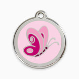 Enamel Pet ID Tag Butterfly (3 colours)