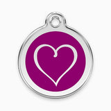 Enamel Pet ID Tag - Tribal Heart (11 colours)