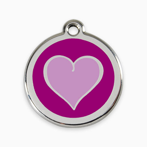 Enamel Pet ID Tag Heart (3 colours)