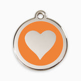 Enamel  Pet ID Tags Love Heart (11 colours)