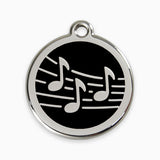 Enamel  Pet ID Tag Music (11 colours)