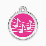 Enamel  Pet ID Tag Music (11 colours)