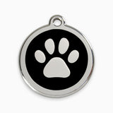 Enamel Pet Tag Paw Print (11 colours)