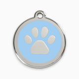 Enamel Pet Tag Paw Print (11 colours)