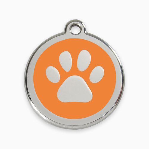 Enamel Pet Tag Paw Print (11 colours)