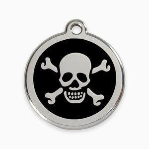 Enamel Pet Tag Skull & Cross Bones (11 colours)