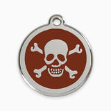 Enamel Pet Tag Skull & Cross Bones (11 colours)