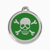 Enamel Pet Tag Skull & Cross Bones (11 colours)