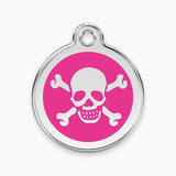 Enamel Pet Tag Skull & Cross Bones (11 colours)