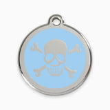 Enamel Pet Tag Skull & Cross Bones (11 colours)