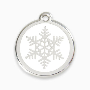 Enamel Pet ID Tag Snow Flake