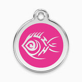 Enamel Cat Tag - Tribal Fish (11 colours)