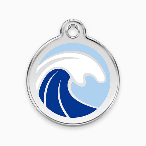 Enamel Pet Tag - Wave