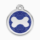 Glitter Enamel Dog Tag - Bone (7 colours)