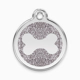 Glitter Enamel Dog Tag - Bone (7 colours)