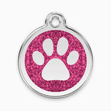 Glitter Enamel Dog Tag  - Paw(7 colours)